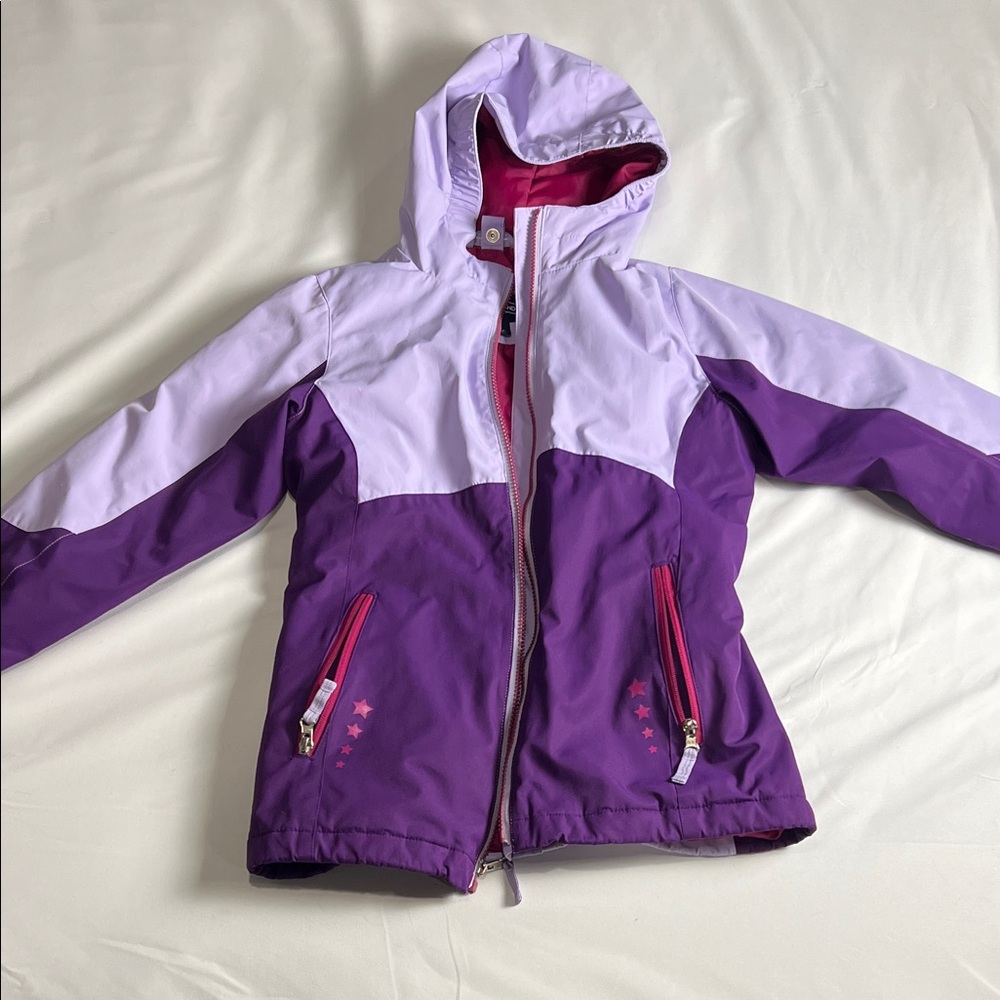 Lands’ End Kids Purple and Pink Hooded Jacket